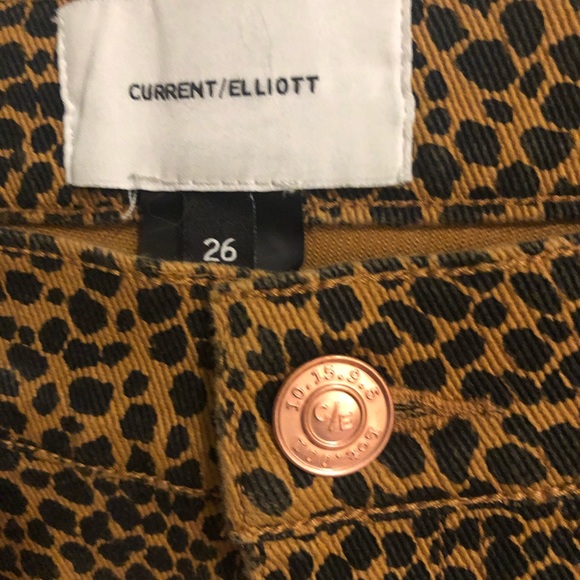 Current/Elliot Stiletto Spot Leopard Skinny Jean - Picture 3 of 5